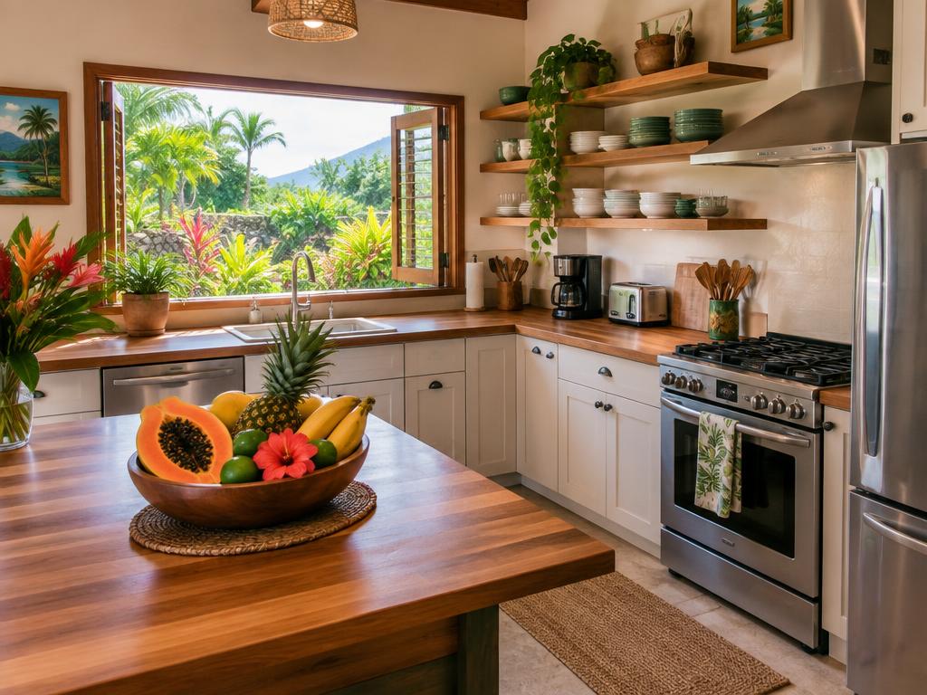 Fully equipped guest kitchen