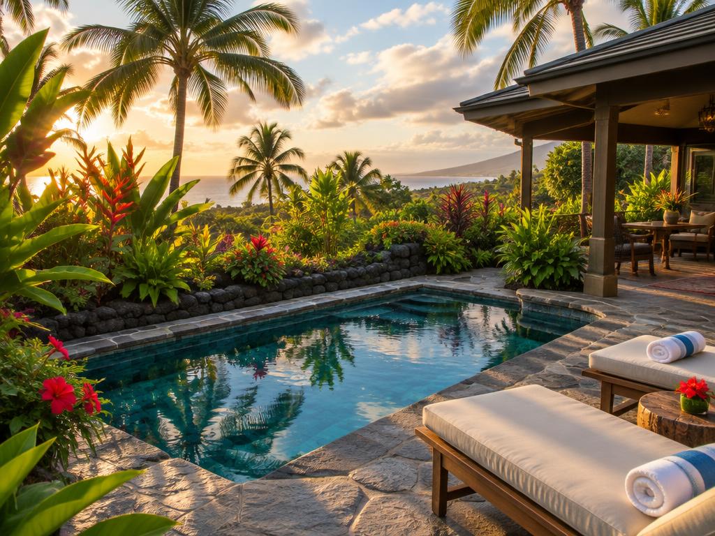 Swimming pool and lanai for sunning
